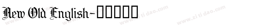 New Old English字体转换